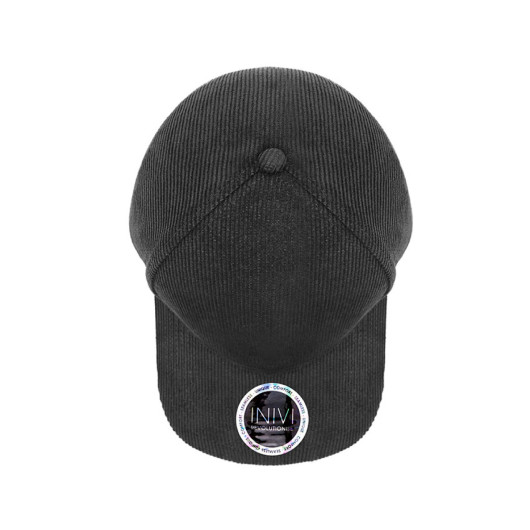 New INIVI Corduroy Cotton Caps Black Image